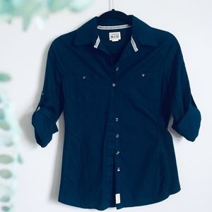 💝Converse Navy Button Up